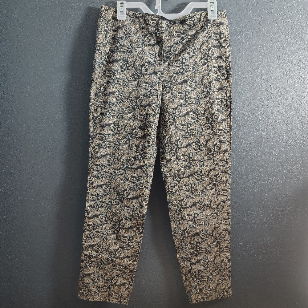 J. Jill Black and Cream Paisley Pants